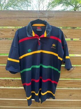 Canterbury Men's Navy Australia Rugby Stripe Polo